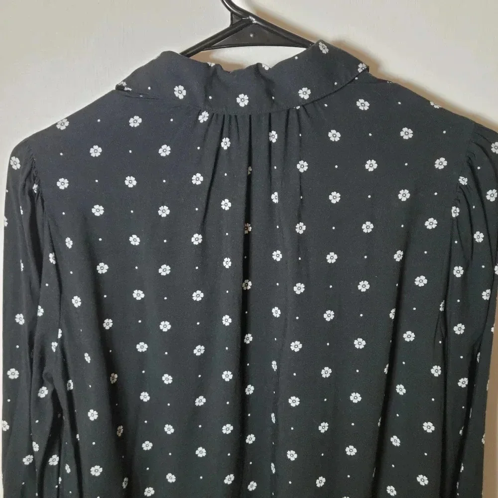 Kate Spade Long Sleeve Floral Shirt | Vintage Bandana Print | Size S